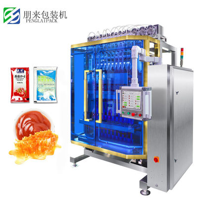 PLC Control Multi Lane Sachet Packing Machine Juice Sachet Filling 7-9kw