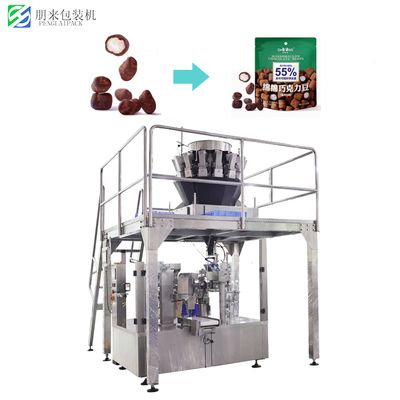 SUS304 Premade Bag Packing Machine PLC Controlled Leakproof For Dried Fruits