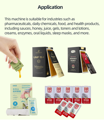 Automatic Card Sachet Packaging Machine for Honey Peanut Butter Easy Squeeze Stick Snap Pack